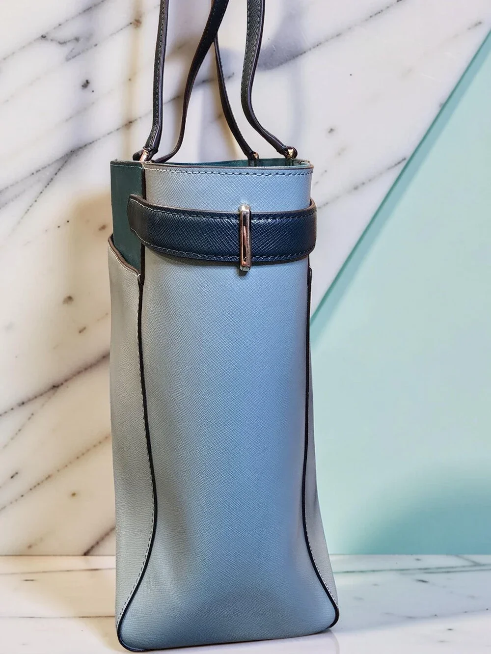 Kate Spade Staci Saffiano Leather Laptop Tote Bag Teal